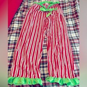🎀🎄Women’s Christmas Mud Pie Pajama Pants with Satin Ribbon—Size—XL🎄🎀